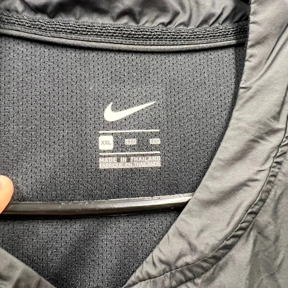 Nike Muskogee Roughers Quarter Zip Windbreaker Men XXL Black Short Sleeve Jacket